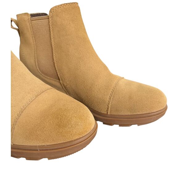 SOREL Evie II Wedge Chelsea Boot in Caribou Buff Gum Tan Suede Women’s 7.5 - Picture 9 of 12